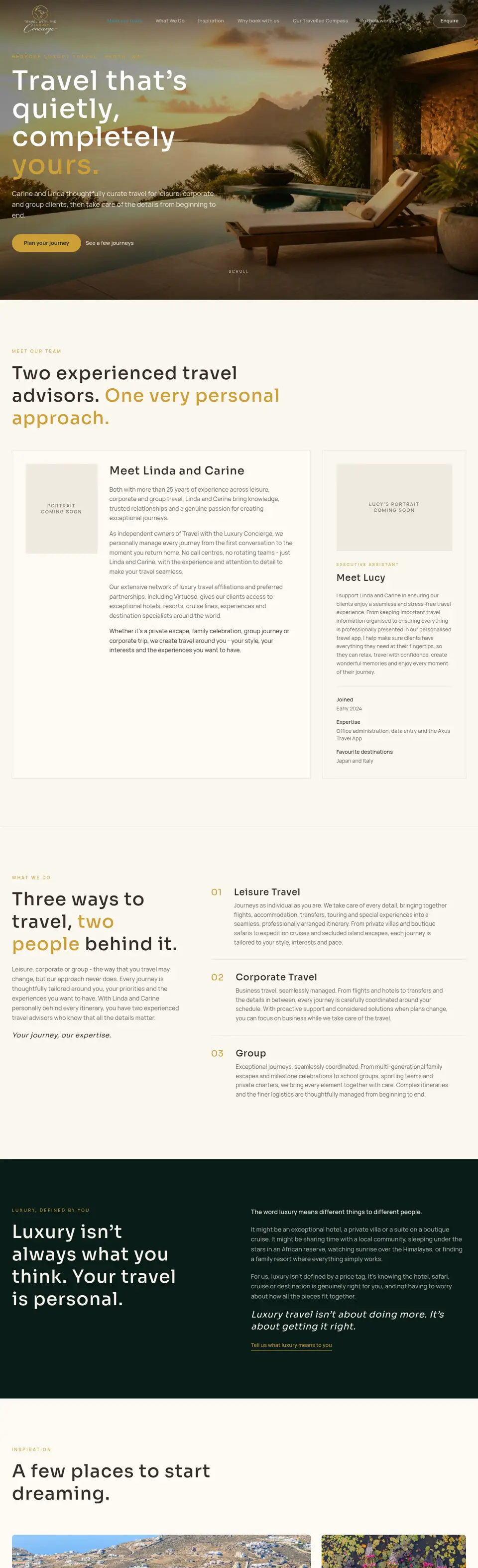 Luxury Concierge homepage